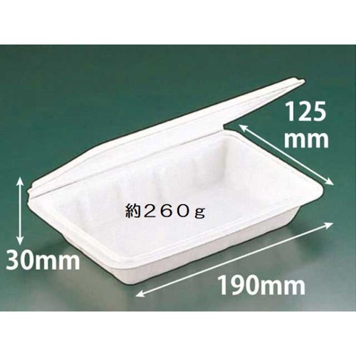 リスパック 折り蓋中　白 　弁当容器　バラ売り　1袋50枚×3セット（150枚）